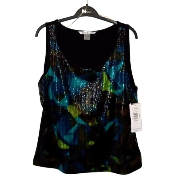 Peter Nygard Tops - [B1] Peter Nygard Mosaic Multicolor Sleeveless Top $49, Size Large